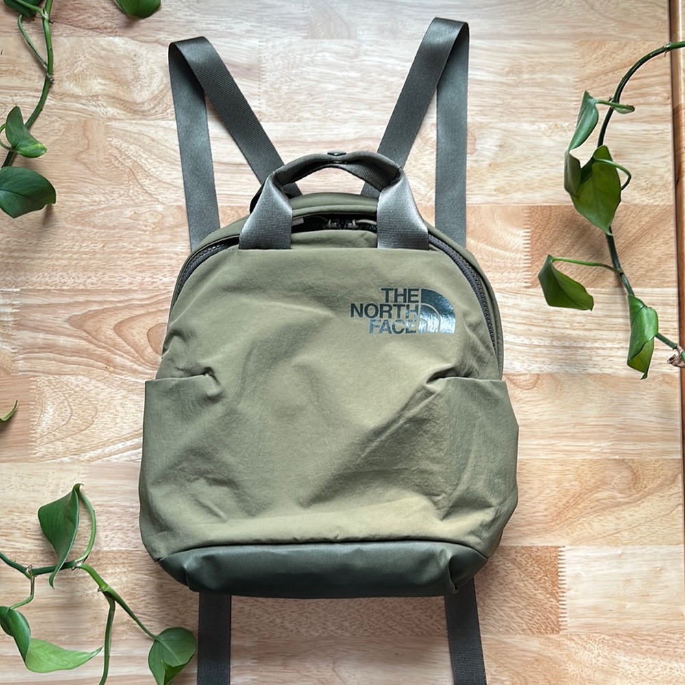 The North Face Never Stop Mini Backpack in khaki, (dusty green)